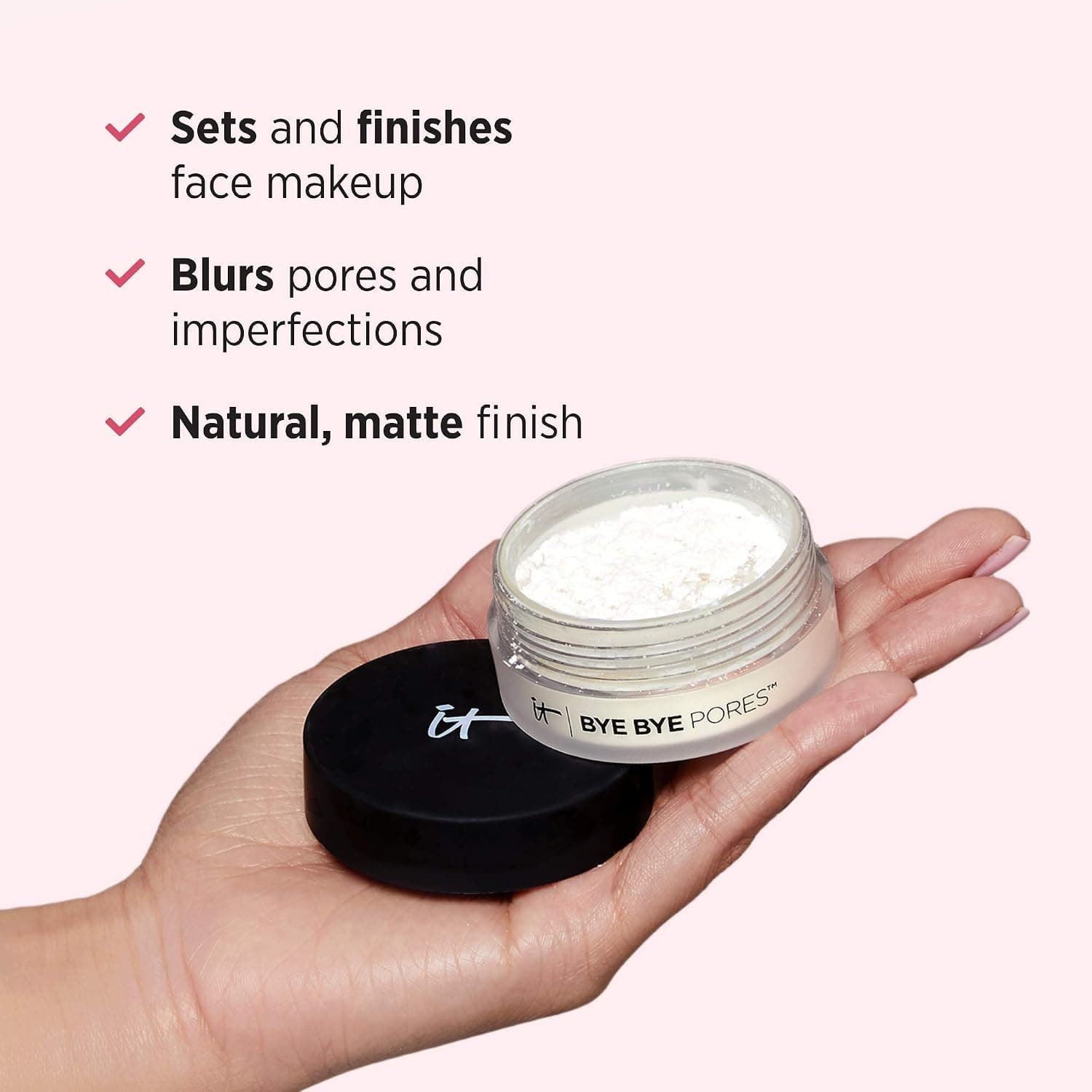 پودر ایربراش It Cosmetics Bye Bye Pores فینیش بدون منافذ شفاف 0.23 oz پودر ایربراش It Cosmetics Bye Bye Pores فینیش بدون منافذ شفاف 0.23 oz