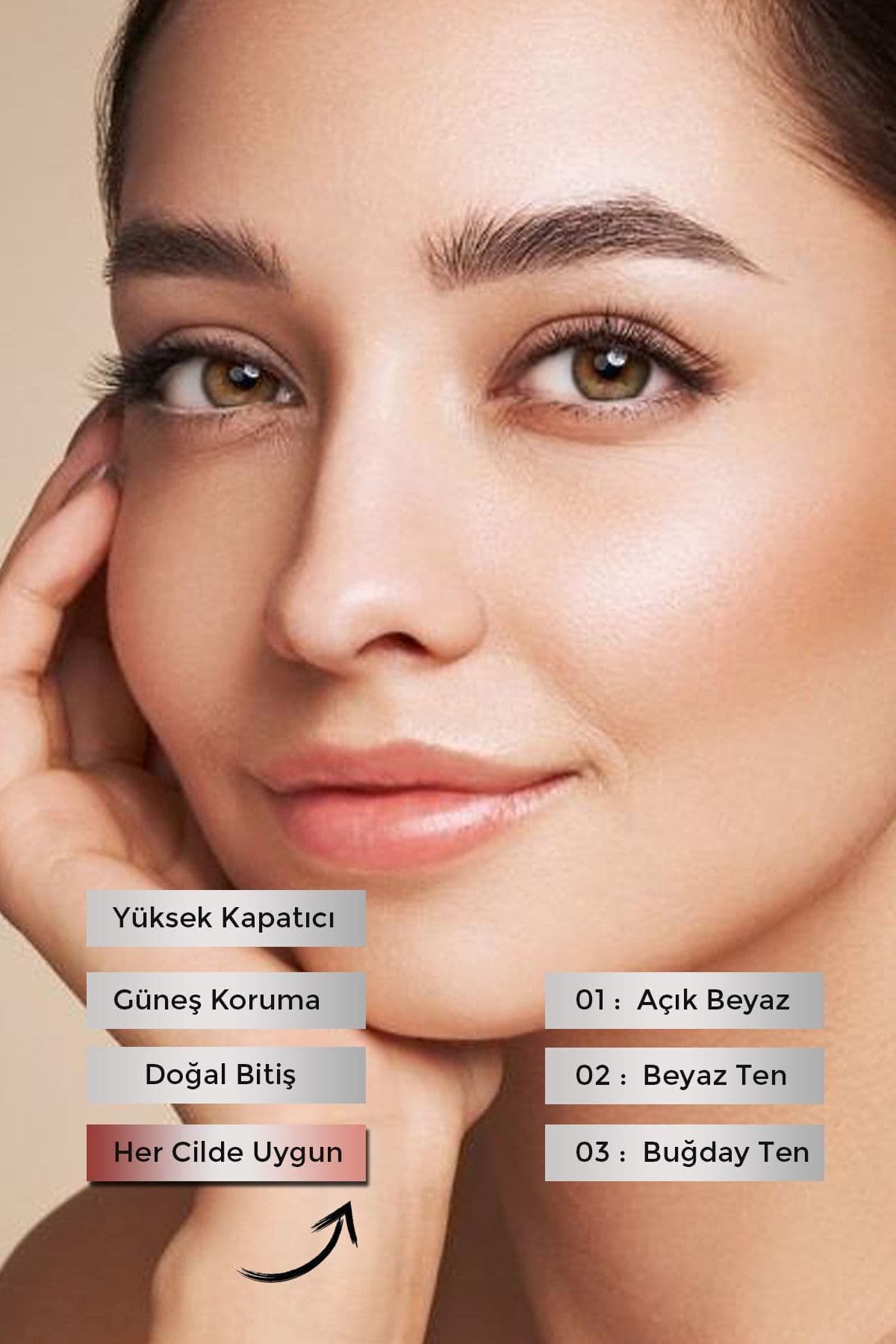 فوندیشن Mcellyn ساتن پرسلن ضدآب شماره 02 رنگ پوست روشن فوندیشن Mcellyn ساتن پرسلن ضدآب شماره 02 رنگ پوست روشن