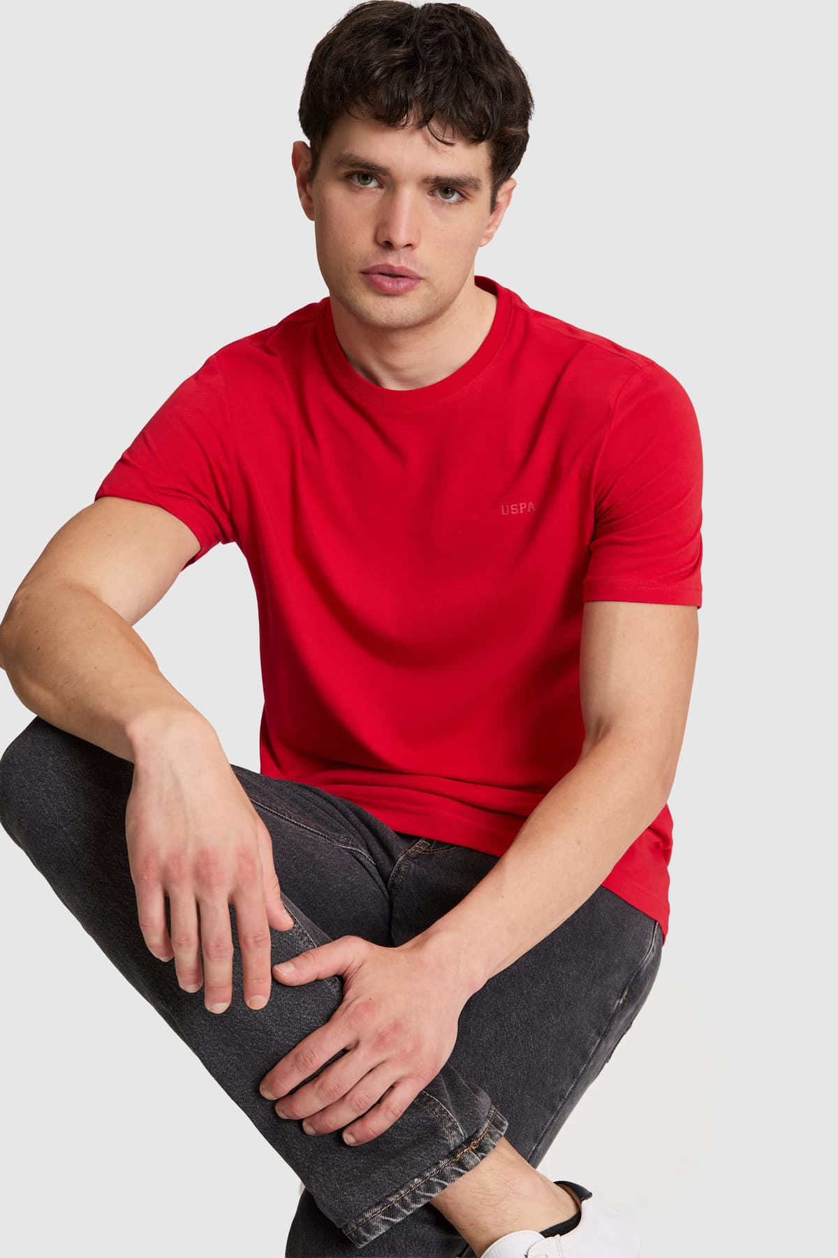 تیشرت مردانه U.S. Polo Assn. قرمز فیت معمولی یقه گرد بیسیک مدل 50327022-VR171 تیشرت مردانه U.S. Polo Assn. قرمز فیت معمولی یقه گرد بیسیک مدل 50327022-VR171