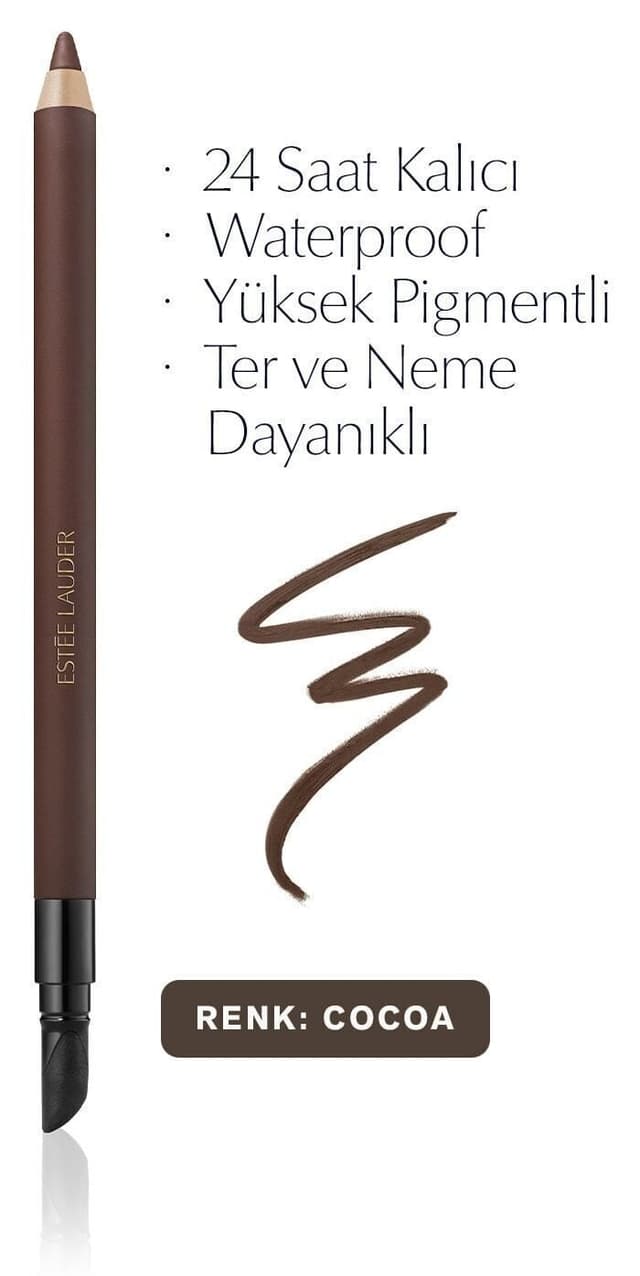 مداد چشم ژلی Estee Lauder Double Wear ضدآب با ماندگاری ۲۴ ساعته رنگ 03 Cocoa وزن 1.2g مداد چشم ژلی Estee Lauder Double Wear ضدآب با ماندگاری ۲۴ ساعته رنگ 03 Cocoa وزن 1.2g