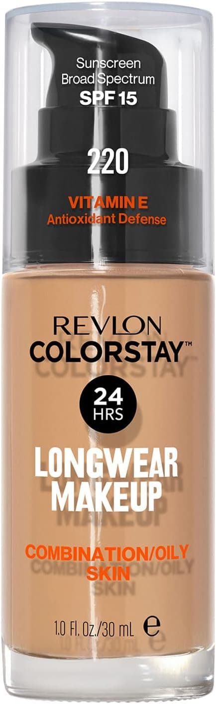 کرم پودر پوست مختلط و چرب REVLON رنگ 220 Natural Beige مدل ColorStay کرم پودر پوست مختلط و چرب REVLON رنگ 220 Natural Beige مدل ColorStay