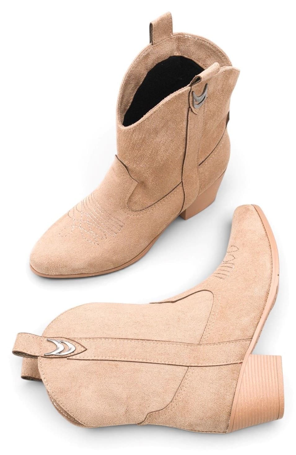 بوت کابوی زنانه GOFFSHOES ساق کوتاه مدل Grant میلی بوت کابوی زنانه GOFFSHOES ساق کوتاه مدل Grant میلی