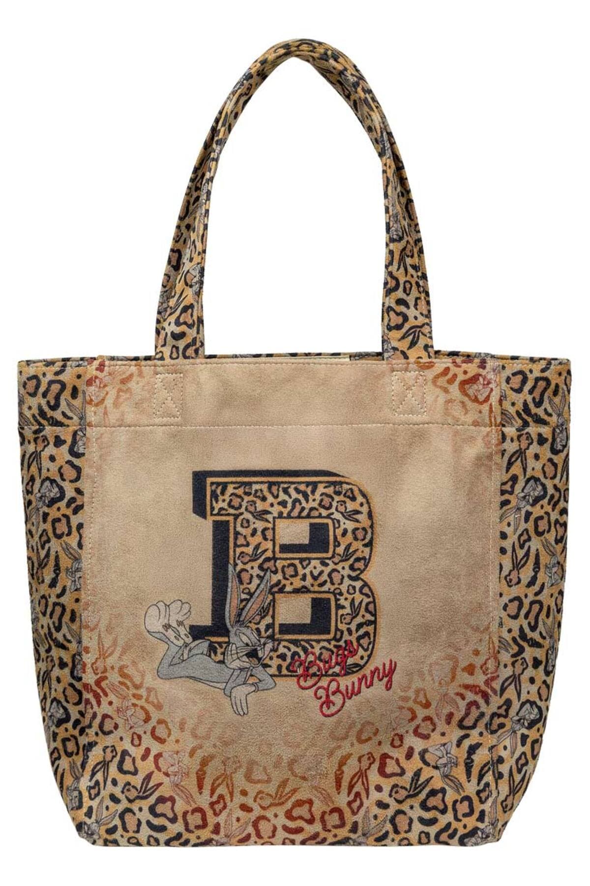 کیف توت زنانه Dogo وگان کرم پلنگی بزرگ طرح Looney Tunes Bugs Bunny کیف توت زنانه Dogo وگان کرم پلنگی بزرگ طرح Looney Tunes Bugs Bunny
