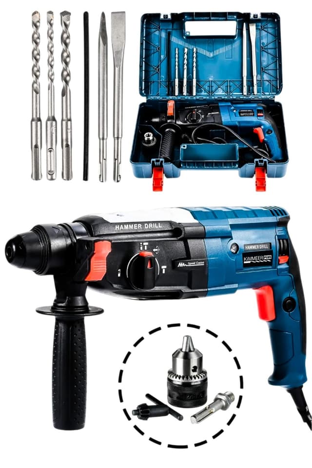 دریل چکشی بتنکن Jetta Power Tools با گیربکس فلزی 850w مدل Kimmer Plus 2-28mm دریل چکشی بتنکن Jetta Power Tools با گیربکس فلزی 850w مدل Kimmer Plus 2-28mm