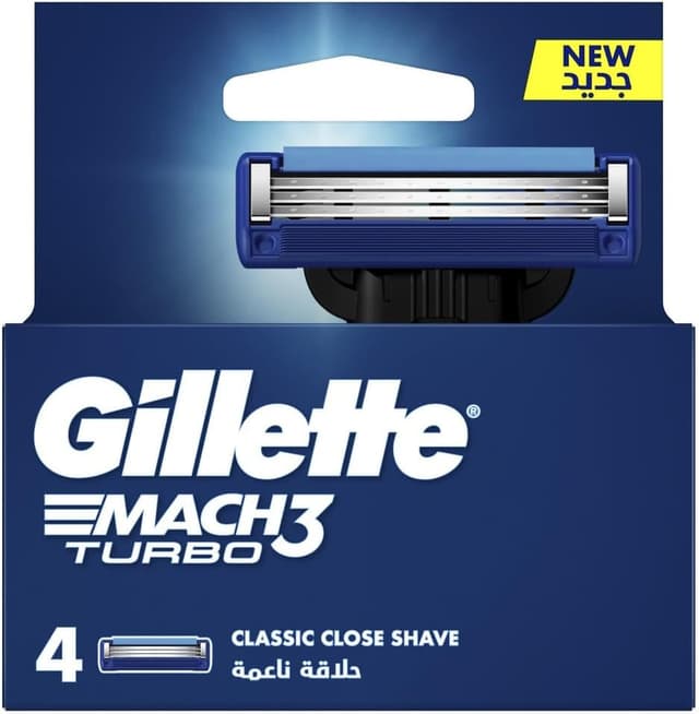 تیغ یدک مردانه Gillette مدل Mach3 Turbo 4 Count تیغ یدک مردانه Gillette مدل Mach3 Turbo 4 Count
