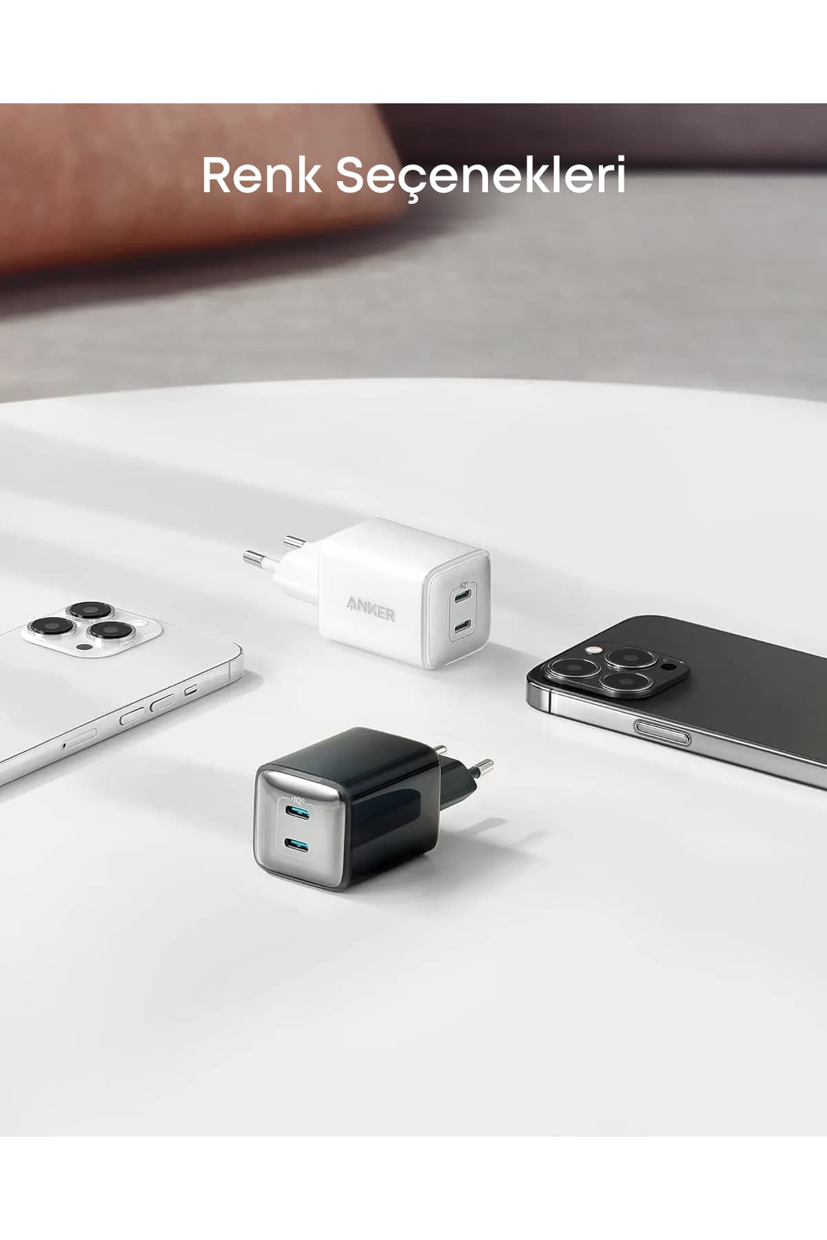 شارژر Anker Nano 521 با توان 40W، PIQ 3.0، دو درگاه USB-C، سفید مدل A2038 شارژر Anker Nano 521 با توان 40W، PIQ 3.0، دو درگاه USB-C، سفید مدل A2038