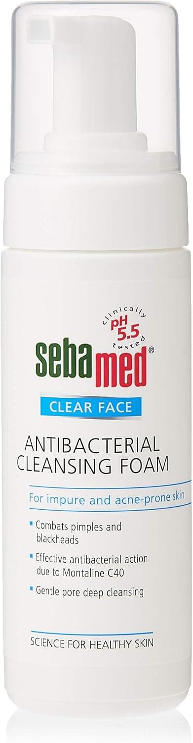فوم شستوشوی آنتیباکتریال صورت Sebamed 150 ml فوم شستوشوی آنتیباکتریال صورت Sebamed 150 ml