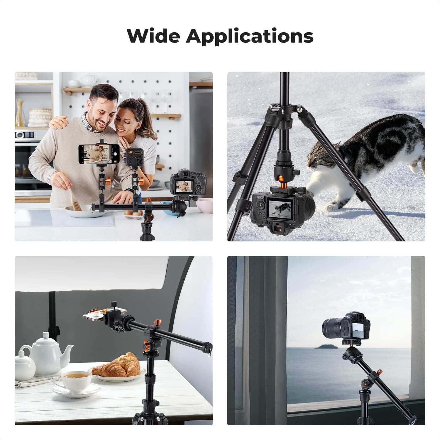 سهپایه دوربین K&F CONCEPT ستون مرکزی چرخان 76 inch سر ۳۶۰ درجه ۸ کیلوگرم سهپایه دوربین K&F CONCEPT ستون مرکزی چرخان 76 inch سر ۳۶۰ درجه ۸ کیلوگرم