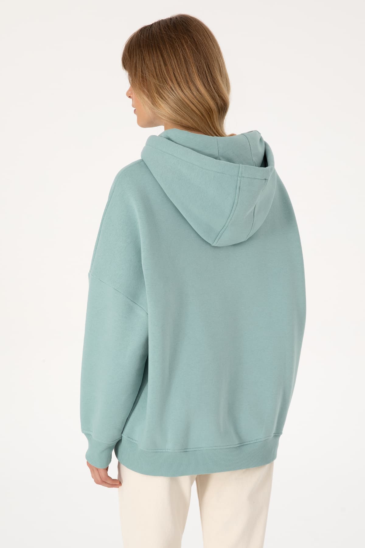 سوئیشرت زنانه U.S. Polo Assn. هودی دار فلیس نعنایی مدل 50313567-VR090 سوئیشرت زنانه U.S. Polo Assn. هودی دار فلیس نعنایی مدل 50313567-VR090