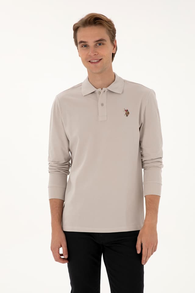 سوئیشرت مردانه U.S. Polo Assn. فیت معمولی یقه پولو رنگ سنگی ساده مدل 50313772-VR049 سوئیشرت مردانه U.S. Polo Assn. فیت معمولی یقه پولو رنگ سنگی ساده مدل 50313772-VR049