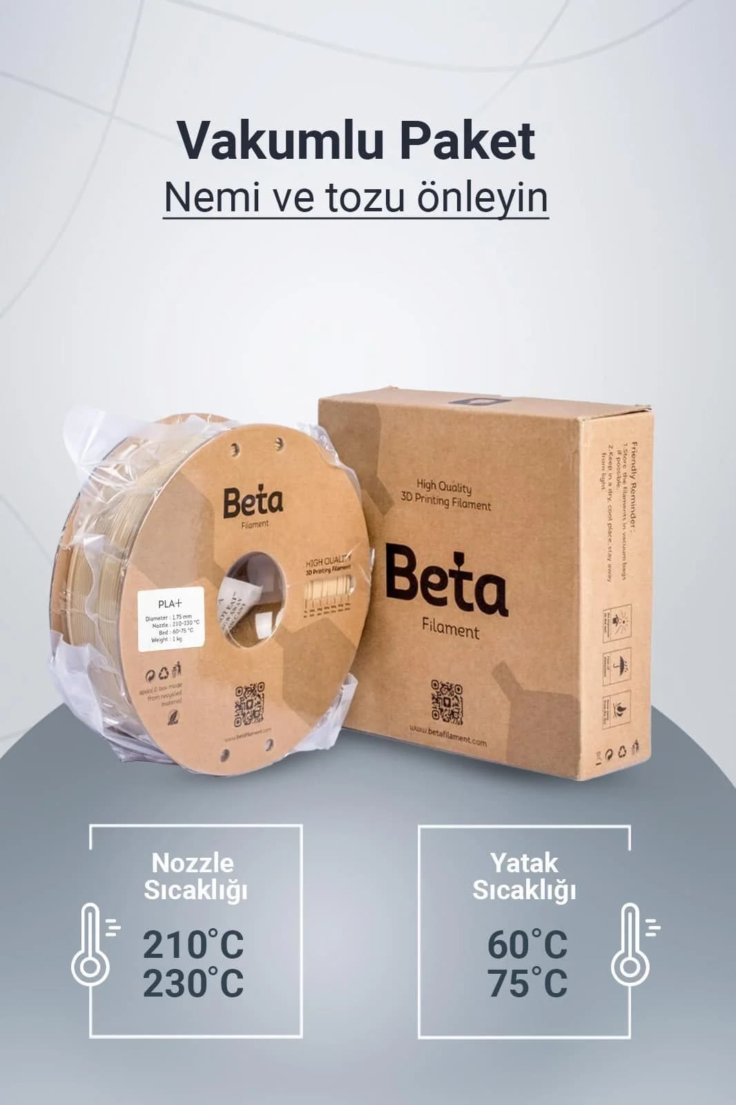 فیلامنت Beta مدل PLA+ رنگ پوستی طبیعی فیلامنت Beta مدل PLA+ رنگ پوستی طبیعی