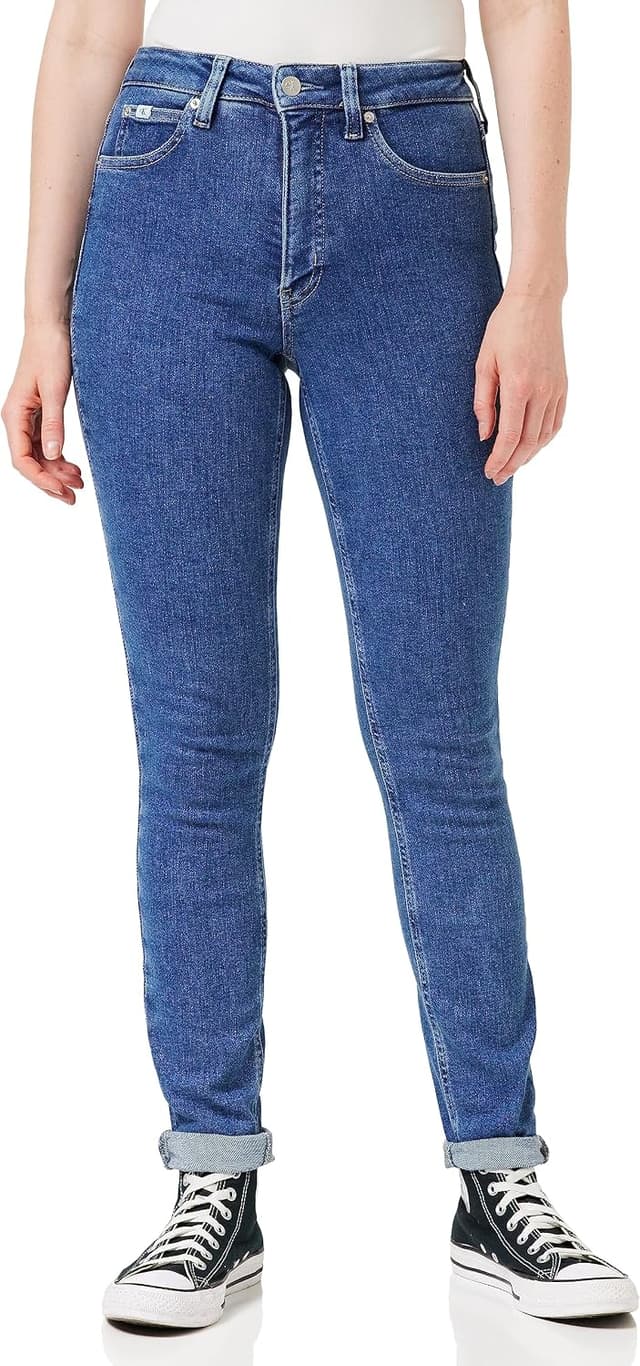 شلوار زنانه Calvin Klein Jeans کمربلند اسکینی شلوار زنانه Calvin Klein Jeans کمربلند اسکینی