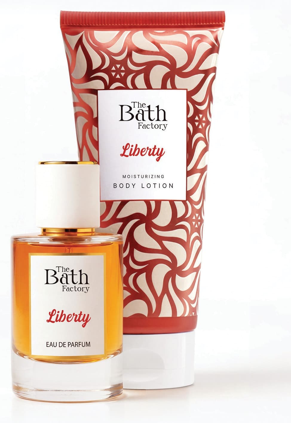 ست عطر Liberty حجم 50 میلیلیتر به همراه لوسیون بدن Liberty حجم 200 میلیلیتر از برند THE BATH FACTORY ست عطر Liberty حجم 50 میلیلیتر به همراه لوسیون بدن Liberty حجم 200 میلیلیتر از برند THE BATH FACTORY