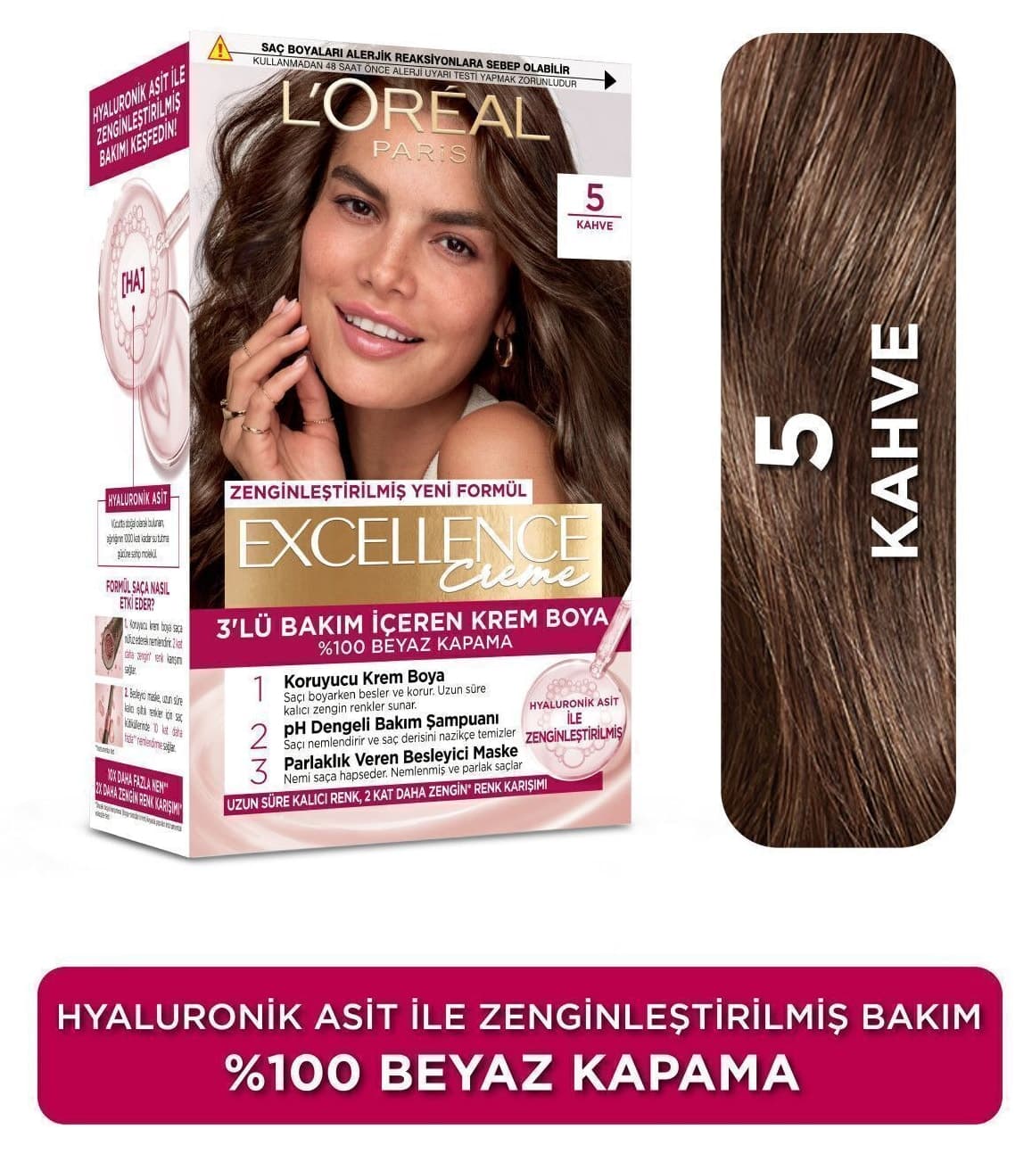رنگ مو زنانه L'Oreal Paris Excellence Creme 5 قهوهای رنگ مو زنانه L'Oreal Paris Excellence Creme 5 قهوهای
