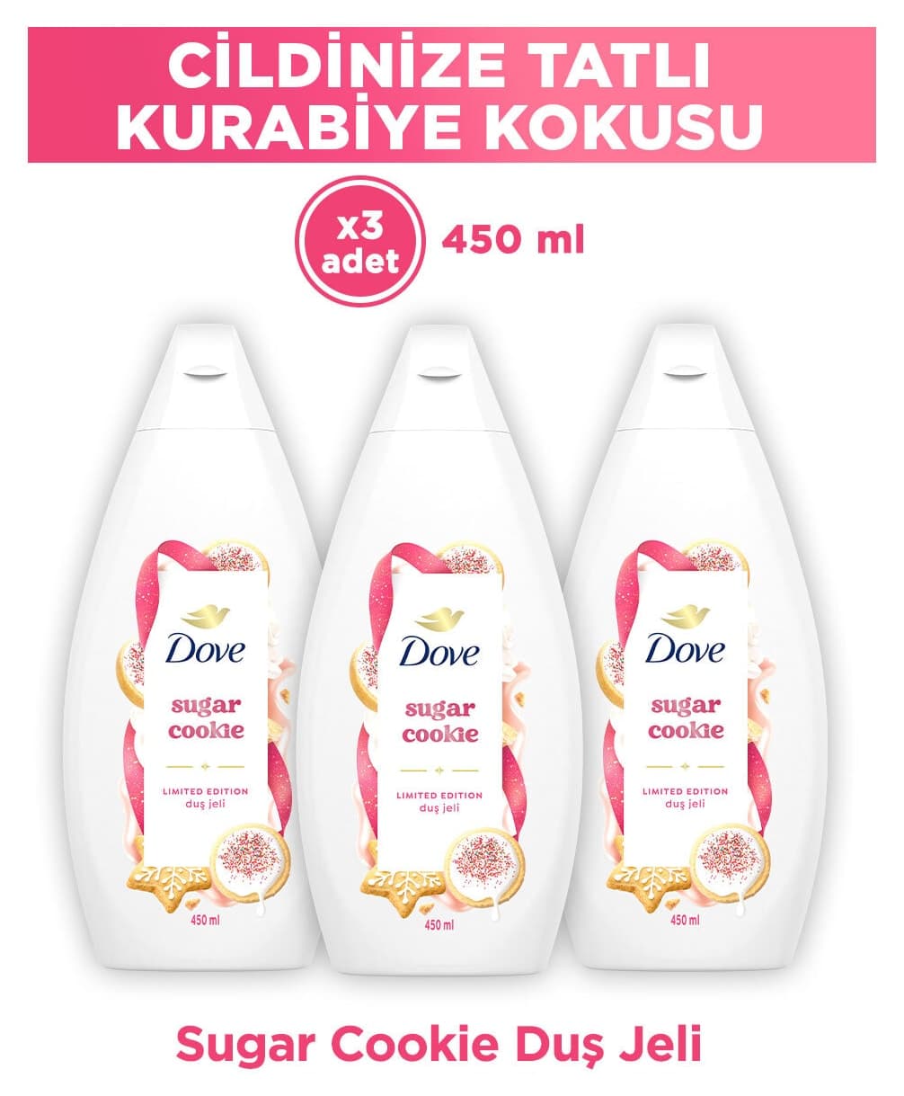 ژل دوش زنانه Dove Sugar Cookie 450 ml X3 ژل دوش زنانه Dove Sugar Cookie 450 ml X3