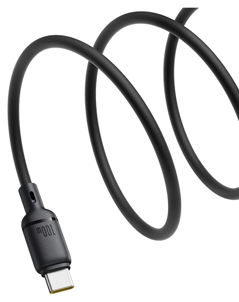 کابل داده Baseus Silky فوق سریع USB-A to USB-C 3A 2m مشکی کابل داده Baseus Silky فوق سریع USB-A to USB-C 3A 2m مشکی