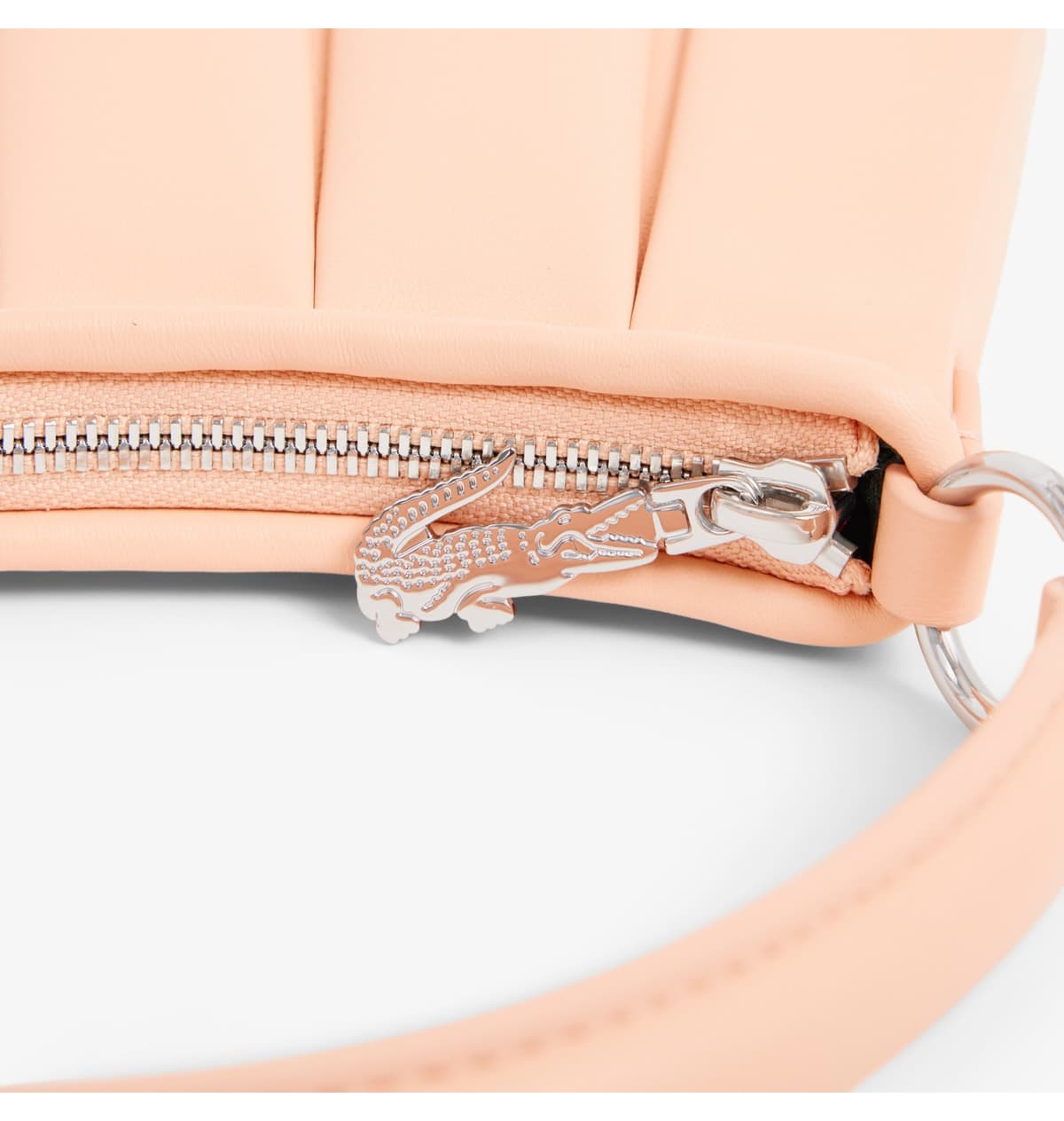 کیف دوشی زنانه Lacoste چرمی صورتی روشن کوچک مدل Lenglen کیف دوشی زنانه Lacoste چرمی صورتی روشن کوچک مدل Lenglen