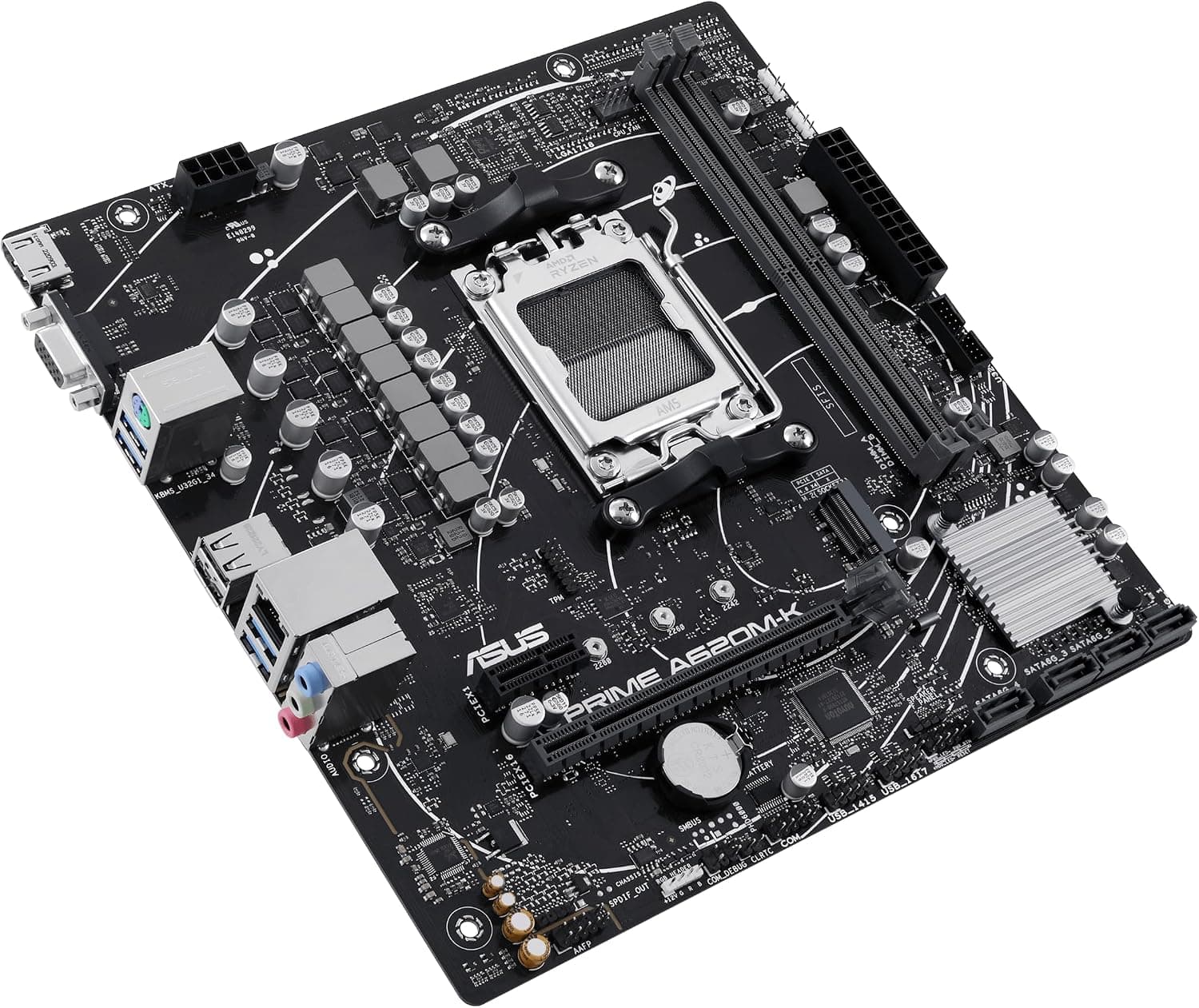 مادربرد ASUS Prime AMD A620 سوکت AM5 حافظه DDR5 mATX مدل A620M-K مادربرد ASUS Prime AMD A620 سوکت AM5 حافظه DDR5 mATX مدل A620M-K