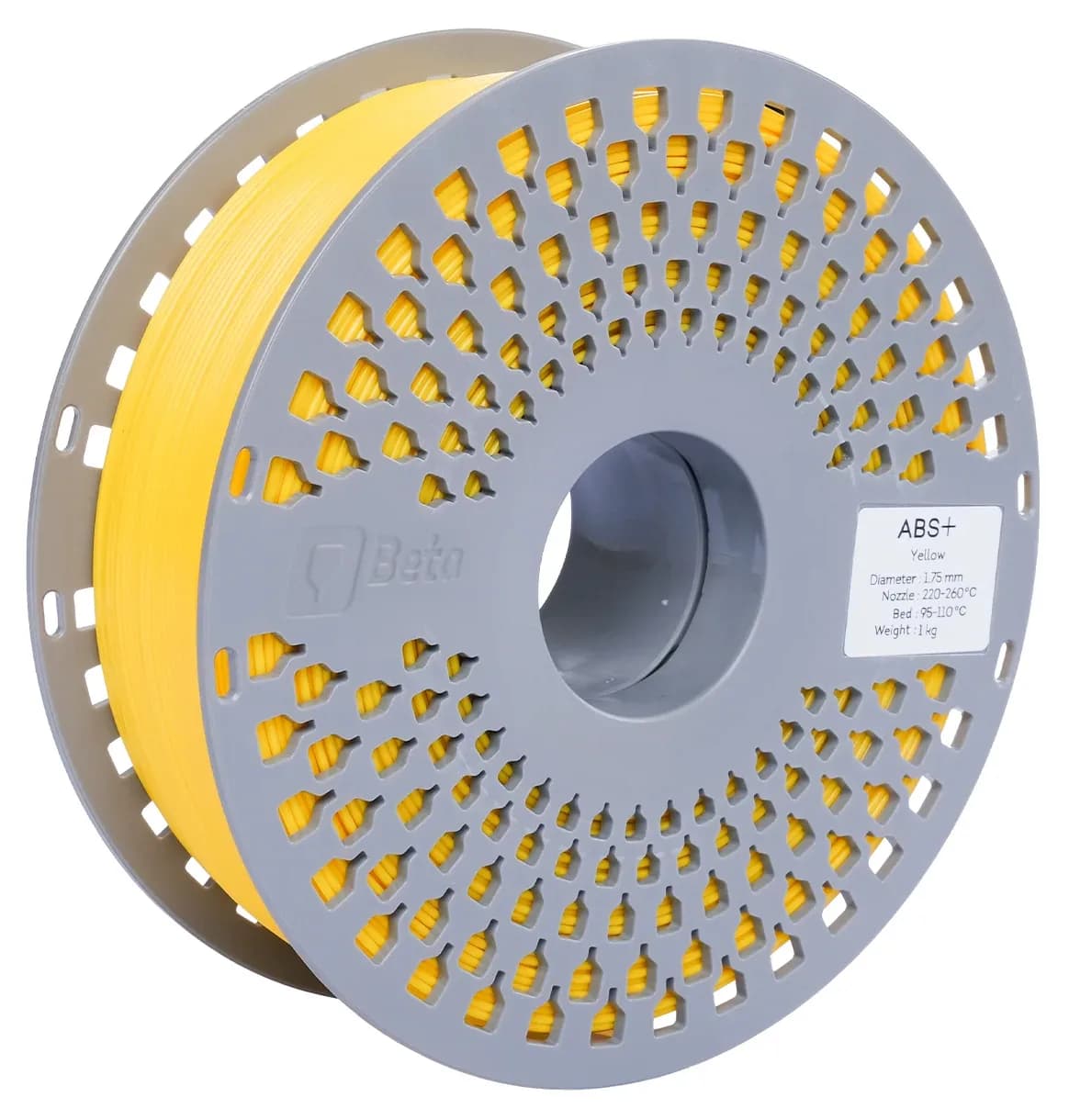 فیلامنت Beta Filament ABS+ زرد 1KG فیلامنت Beta Filament ABS+ زرد 1KG