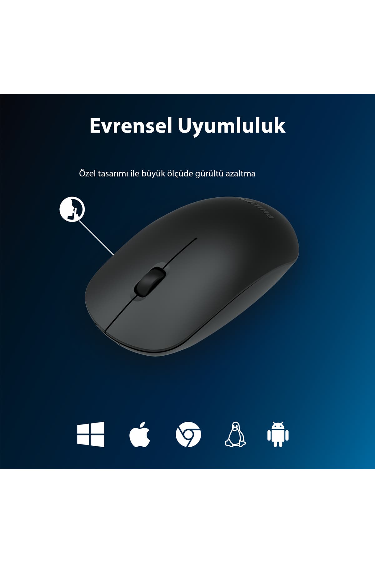 ماوس بیسیم بیصدا مشکی Philips مدل Spk7315 M315 ماوس بیسیم بیصدا مشکی Philips مدل Spk7315 M315