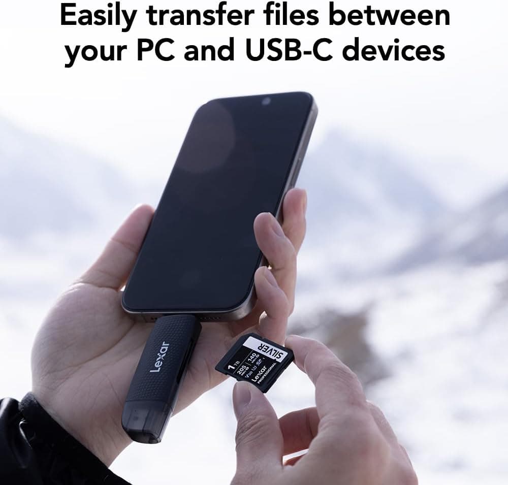 کارتخوان USB-A/C دوشیاره Lexar با سرعت انتقال تا 205MB/s، پشتیبانی از کارتهای SD و microSD مدل LRW310X-BNBNG کارتخوان USB-A/C دوشیاره Lexar با سرعت انتقال تا 205MB/s، پشتیبانی از کارتهای SD و microSD مدل LRW310X-BNBNG