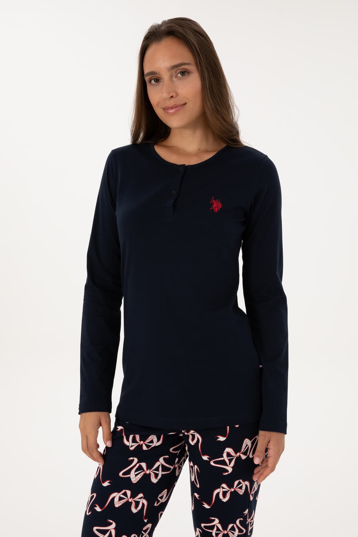 ست پیژامه زنانه U.S. Polo Assn. طرح سال نو سرمهای مدل 50318894-VR033 ست پیژامه زنانه U.S. Polo Assn. طرح سال نو سرمهای مدل 50318894-VR033