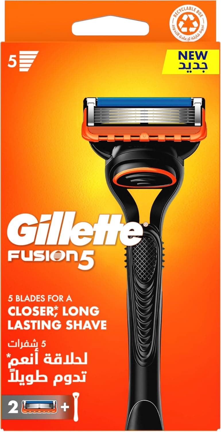 ماشین اصلاح مردانه Gillette مدل Fusion 5 با 1 دسته و 2 تیغ ماشین اصلاح مردانه Gillette مدل Fusion 5 با 1 دسته و 2 تیغ