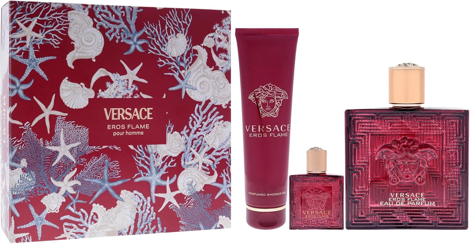 ادکلن مردانه Versace Eros Flame EDP 100ml به همراه ژل حمام 150ml و EDP 5ml ادکلن مردانه Versace Eros Flame EDP 100ml به همراه ژل حمام 150ml و EDP 5ml
