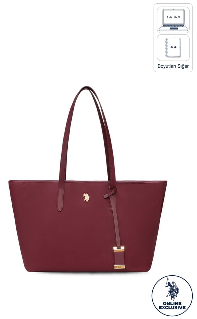 کیف دوشی زنانه U.S. Polo Assn. زرشکی مدل Us25655 کیف دوشی زنانه U.S. Polo Assn. زرشکی مدل Us25655