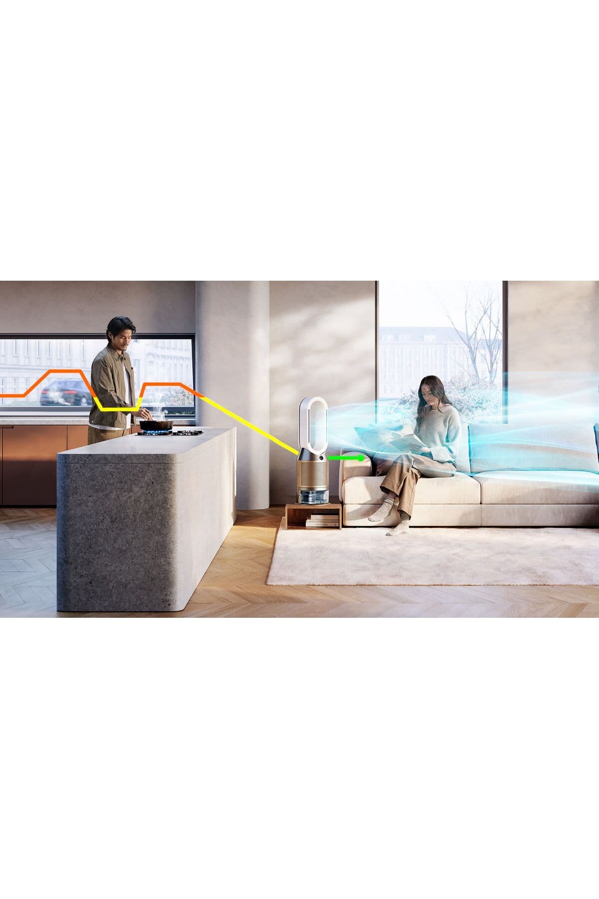 دستگاه تصفیه هوا DYSON Purifier Humidify+Cool با قابلیت رطوبتسازی De-NOx مدل PH2 دستگاه تصفیه هوا DYSON Purifier Humidify+Cool با قابلیت رطوبتسازی De-NOx مدل PH2