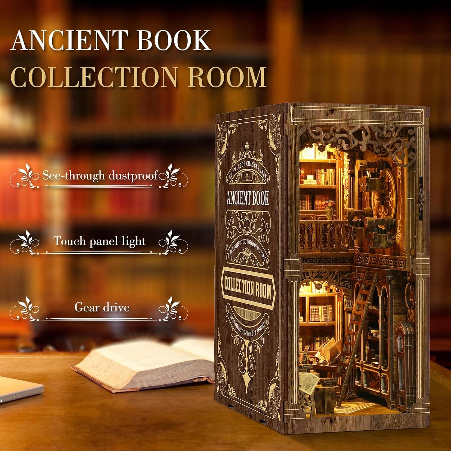 کیت بوکناک Cuiwos پازل چوبی مینیاتوری با چراغهای LED مدل Classic Edition کیت بوکناک Cuiwos پازل چوبی مینیاتوری با چراغهای LED مدل Classic Edition
