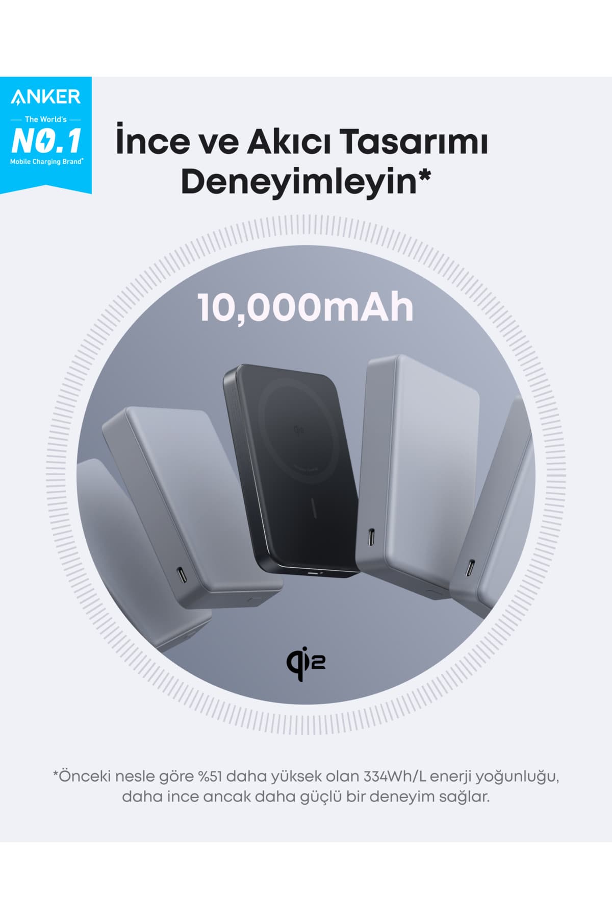 پاوربانک Anker MagGo با ظرفیت 10.000 mAh شارژ بیسیم مغناطیسی مشکی مدل A1664 پاوربانک Anker MagGo با ظرفیت 10.000 mAh شارژ بیسیم مغناطیسی مشکی مدل A1664