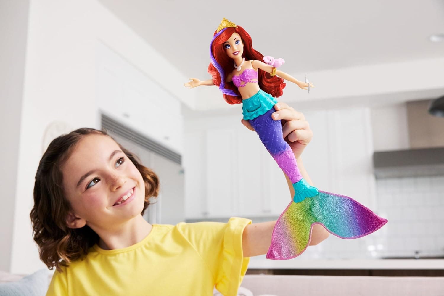 عروسک پری دریایی شناگر Ariel Mattel از مجموعه Disney Princess عروسک پری دریایی شناگر Ariel Mattel از مجموعه Disney Princess