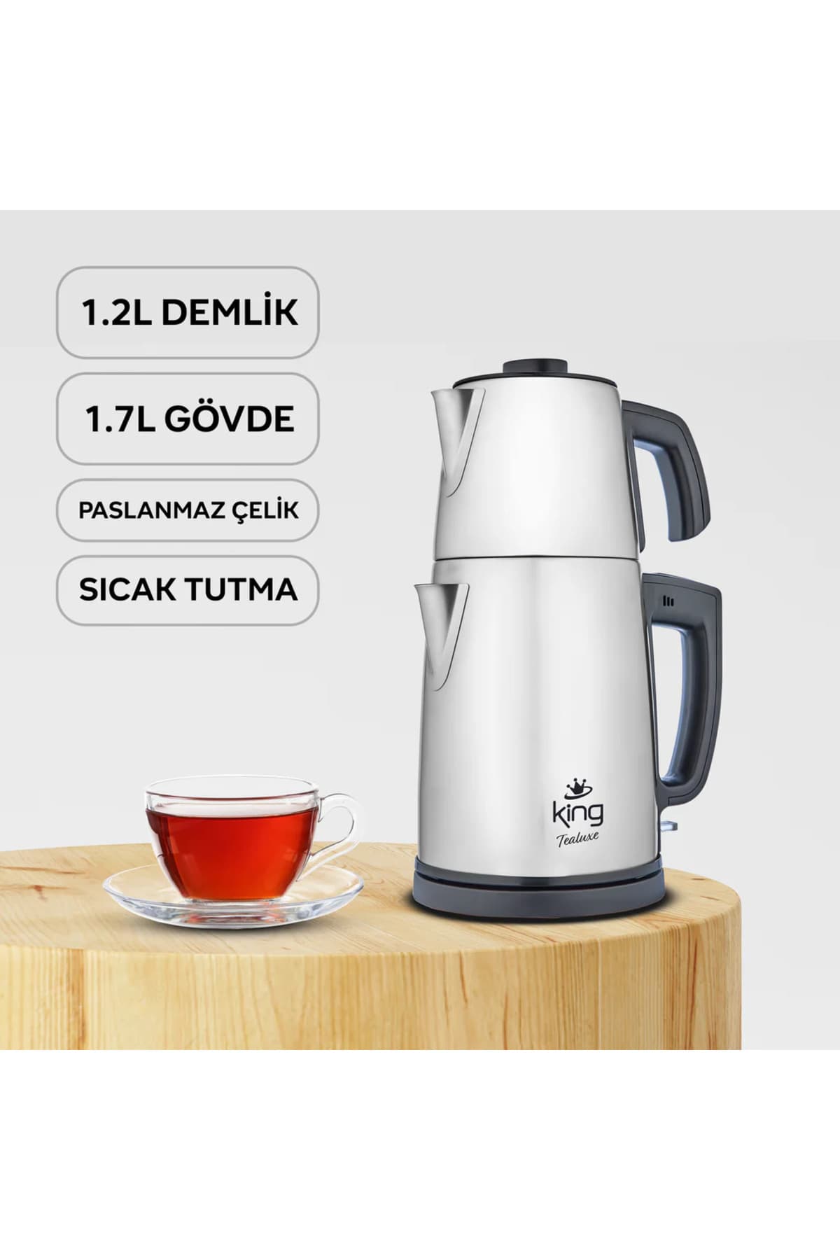 چایساز استیل King TEALUXE مدل KCM334 چایساز استیل King TEALUXE مدل KCM334