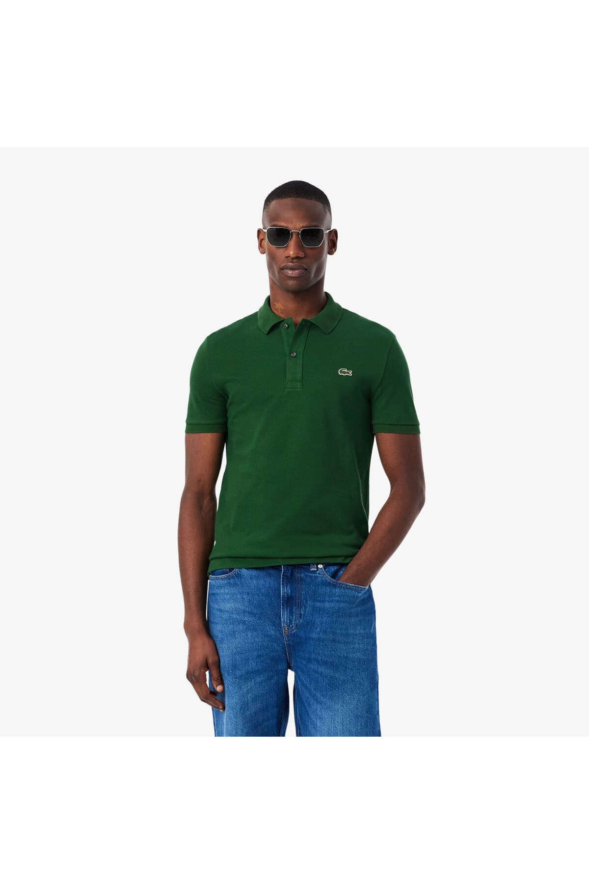 پولوشرت مردانه Lacoste سبز اسلیمفیت مدل L.12.12 پولوشرت مردانه Lacoste سبز اسلیمفیت مدل L.12.12