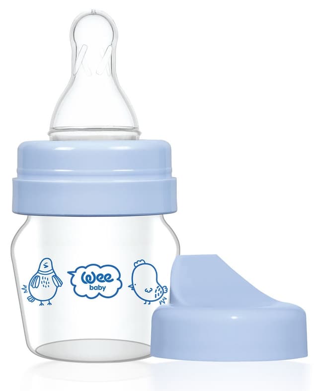 ست شیشه شیر و لیوان آموزشی Wee Baby Mini Cam 30 Ml آبی ست شیشه شیر و لیوان آموزشی Wee Baby Mini Cam 30 Ml آبی
