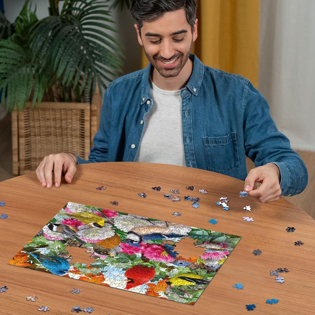پازل 500 تکه Ravensburger پرندگان باغ مدل 12000147-8 پازل 500 تکه Ravensburger پرندگان باغ مدل 12000147-8