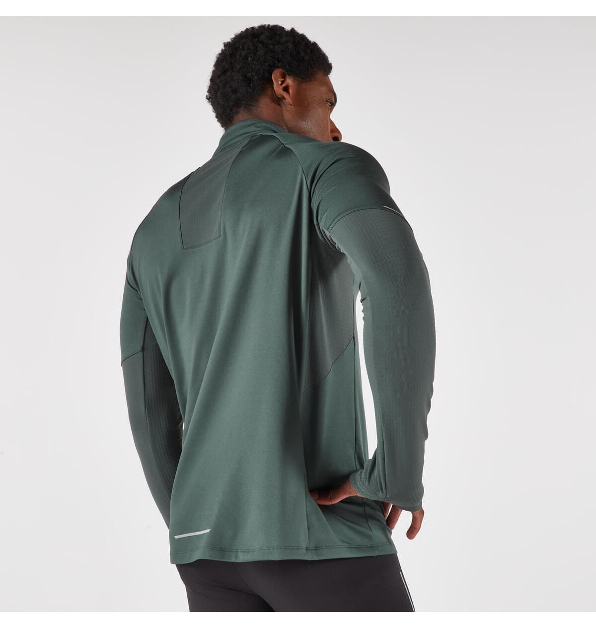 تیشرت دویدن مردانه Decathlon Kiprun آستین بلند خاکی مدل Run 500 Warm تیشرت دویدن مردانه Decathlon Kiprun آستین بلند خاکی مدل Run 500 Warm