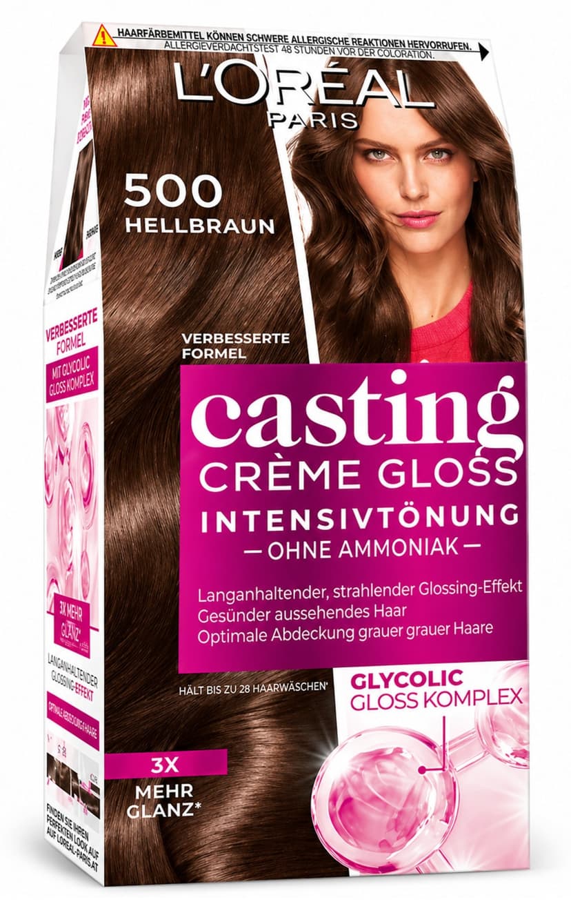 کرم رنگ موی زنانه L'Oreal Paris Casting Creme Gloss قهوهای روشن #500 180 ml کرم رنگ موی زنانه L'Oreal Paris Casting Creme Gloss قهوهای روشن #500 180 ml