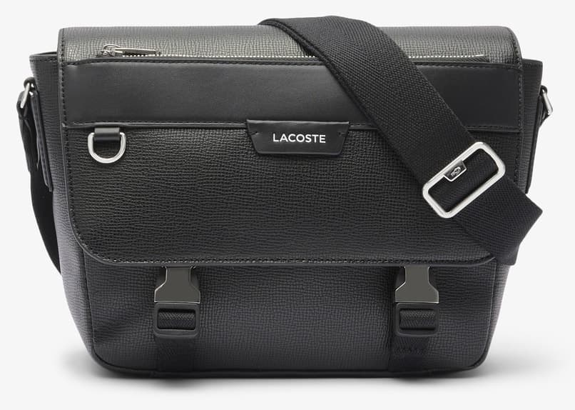کیف دوشی یونیسکس Lacoste چرمی مشکی کیف دوشی یونیسکس Lacoste چرمی مشکی