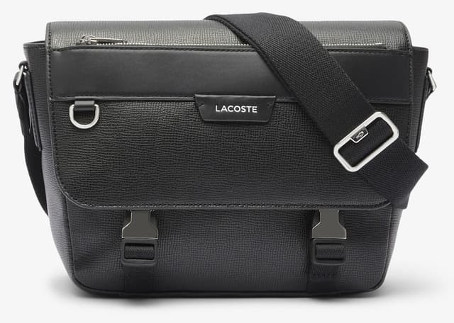 کیف دوشی یونیسکس Lacoste چرمی مشکی کیف دوشی یونیسکس Lacoste چرمی مشکی