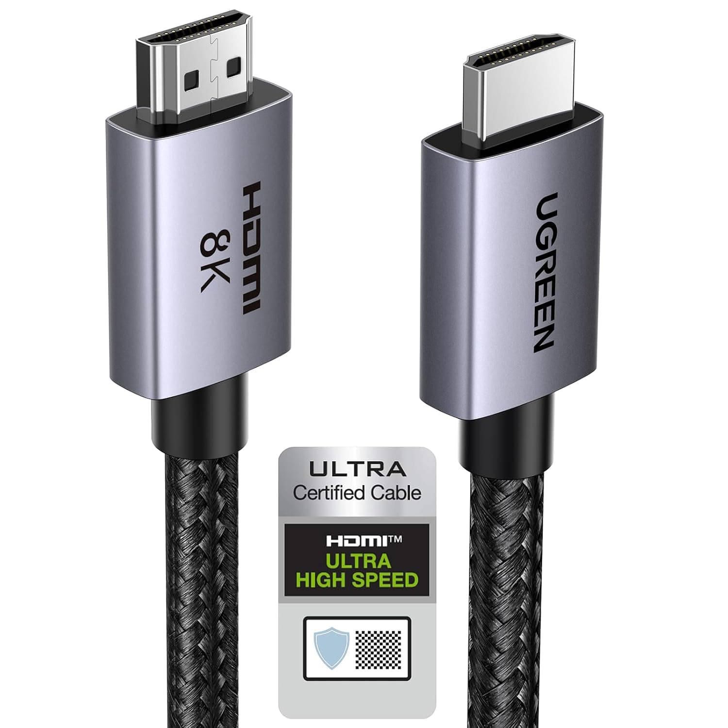 کابل HDMI 2.1 UGREEN با پشتیبانی از 8K 60Hz، 4K 240Hz، eARC، HDR 10+ و VRR، 2M کابل HDMI 2.1 UGREEN با پشتیبانی از 8K 60Hz، 4K 240Hz، eARC، HDR 10+ و VRR، 2M