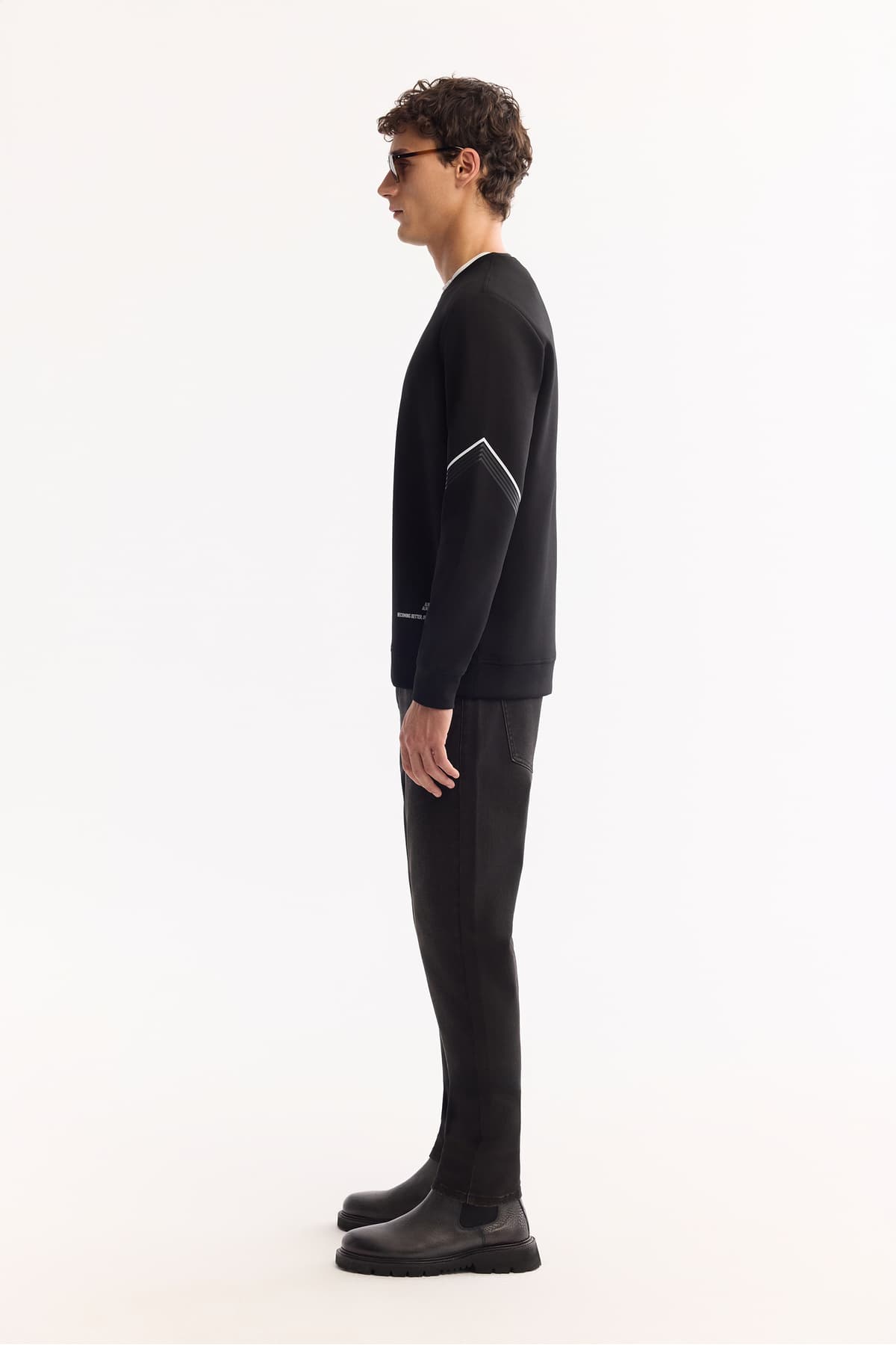 سویشرت مردانه Avva مشکی یقهگرد نخی Bi-Stretch طرحدار فیت معمولی مدل A52Y1258 سویشرت مردانه Avva مشکی یقهگرد نخی Bi-Stretch طرحدار فیت معمولی مدل A52Y1258