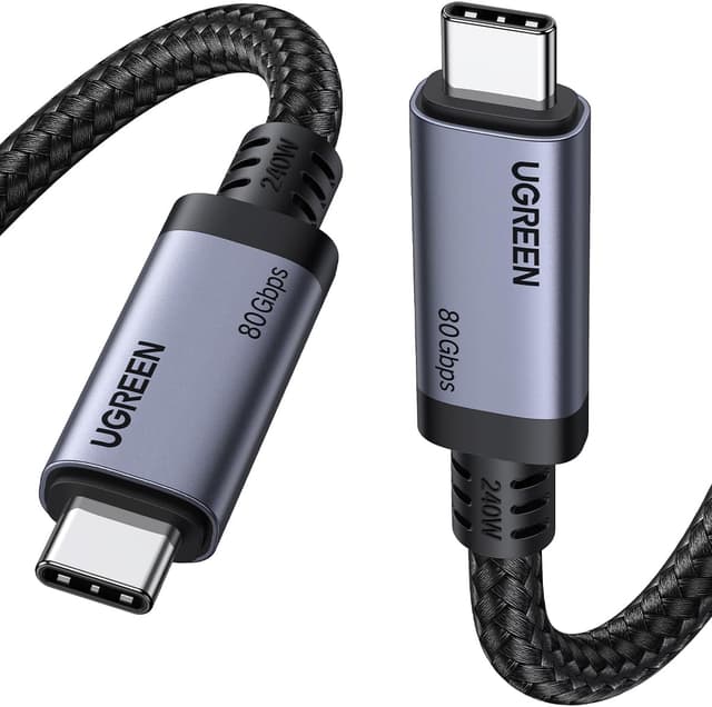 کابل UGREEN USB C 240W 1M USB4 Gen4 80Gbps خروجی ویدیو 8K کابل UGREEN USB C 240W 1M USB4 Gen4 80Gbps خروجی ویدیو 8K