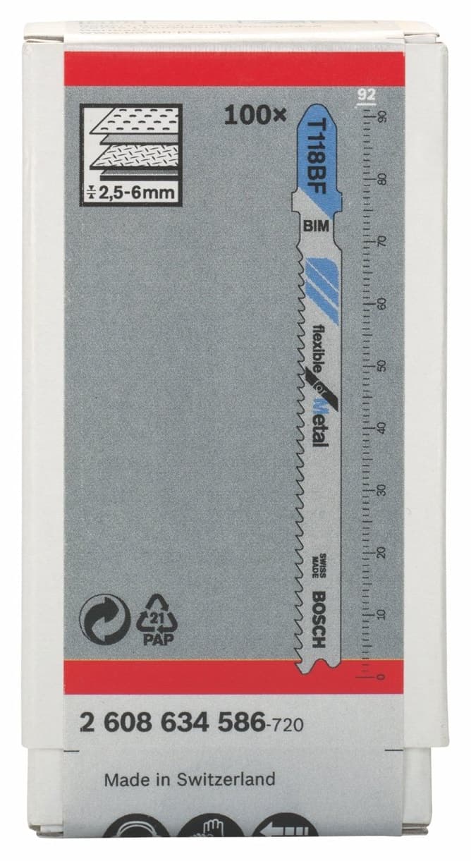 تیغ اره جیگساو Bosch بسته 5 عددی مدل 2608634237 T 118 EOF تیغ اره جیگساو Bosch بسته 5 عددی مدل 2608634237 T 118 EOF