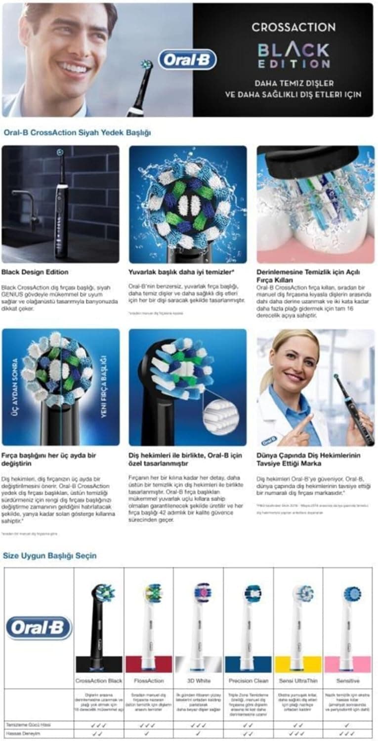 سری یدکی مسواک Oral-B Cross Action دو عددی + Cross Action مشکی دو عددی سری یدکی مسواک Oral-B Cross Action دو عددی + Cross Action مشکی دو عددی