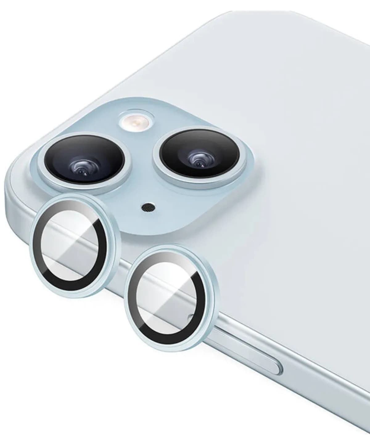 محافظ لنز دوربین Fibaks شیشه تمپرد ضدشکست آبی iPhone 15/14/Plus/16E/17E محافظ لنز دوربین Fibaks شیشه تمپرد ضدشکست آبی iPhone 15/14/Plus/16E/17E