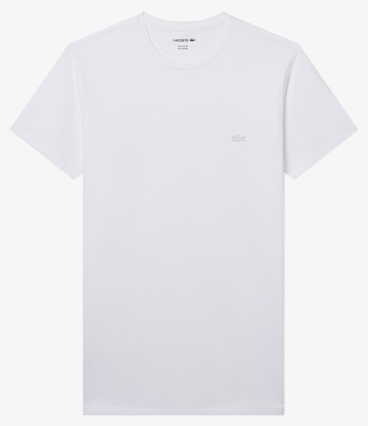 تیشرت مردانه Lacoste فیت اسلیم یقه گرد سفید تیشرت مردانه Lacoste فیت اسلیم یقه گرد سفید