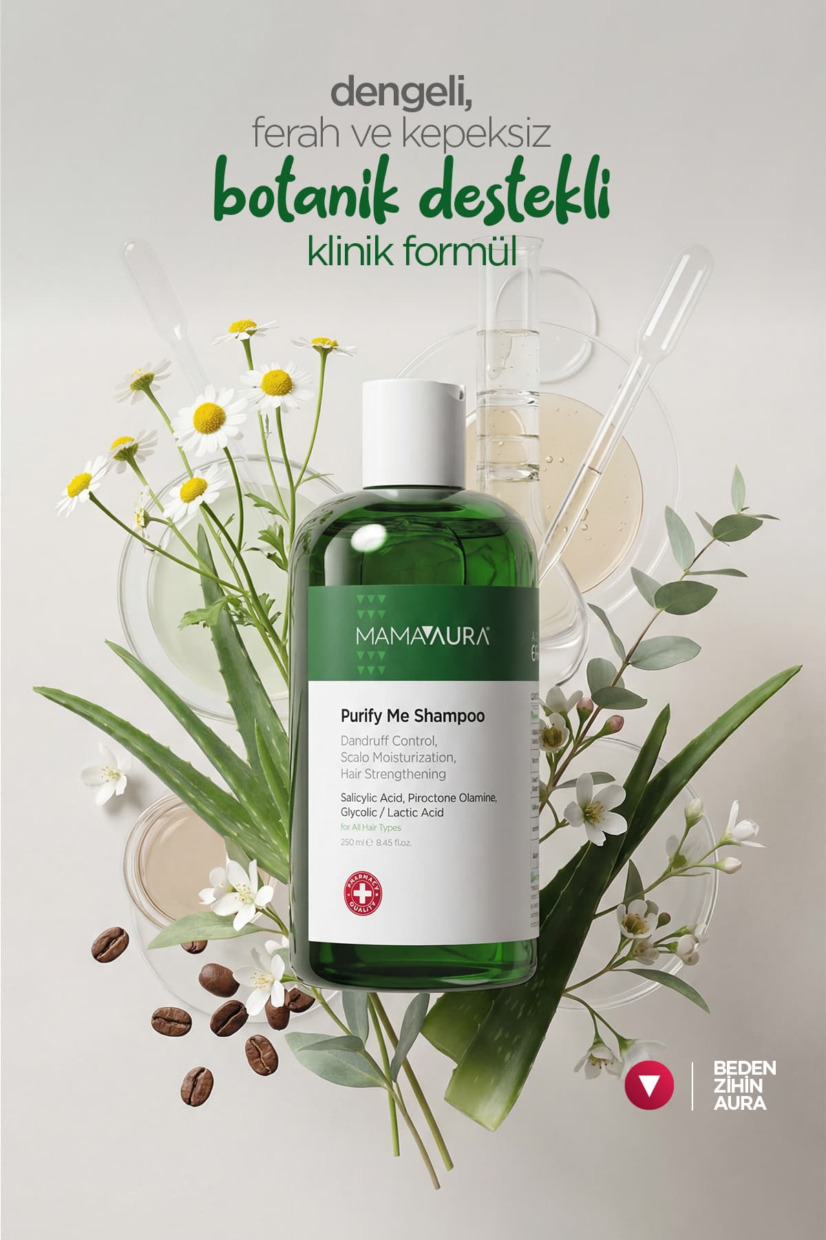 شامپو زنانه MAMAAURA ضد شوره و خارش مدل Purify Me 250ml شامپو زنانه MAMAAURA ضد شوره و خارش مدل Purify Me 250ml