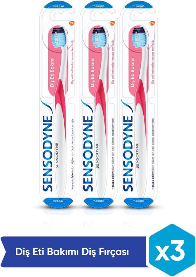 مسواک نرم Sensodyne مراقبت از لثه x3 مسواک نرم Sensodyne مراقبت از لثه x3